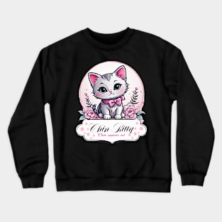 chin kitty Crewneck Sweatshirt